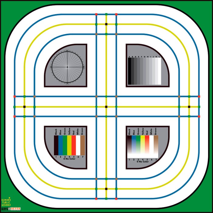 Geyer Instructional Multi-Bot Giant Course Challenge Mat, 95-3/4 x 89-1/2 Inches