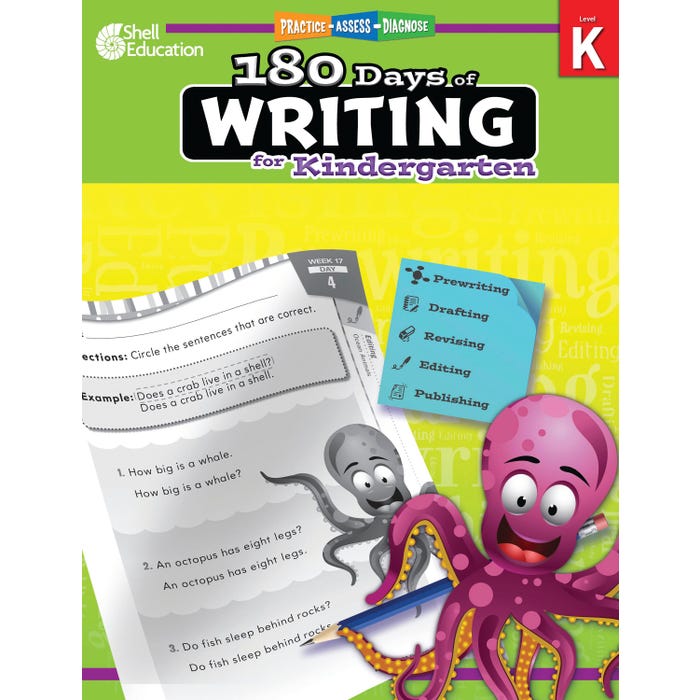 Shell Education 180 Days of Writing for Kindergarten