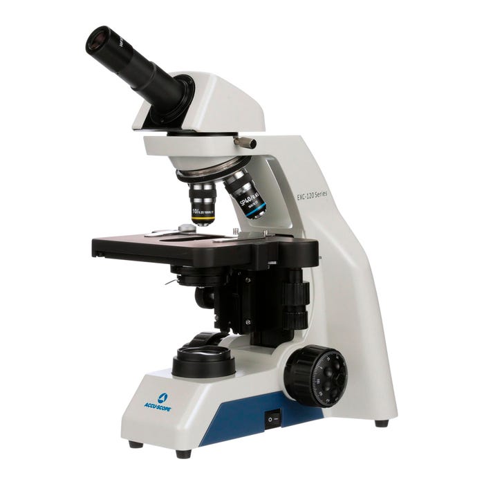 Accu-Scope EXC-120 Compound Monocular Microscope with 3 Objectives