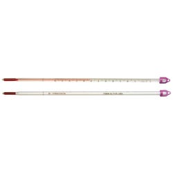 Frey Scientific Student Grade Partial Immersion Spirit Thermometer, -20 to 110 C, White, Item Number 1017384