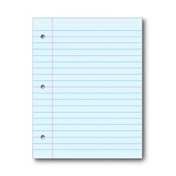 School Smart Filler Paper, 3-Hole Punched, 8-1/2 x 11 Inches, Blue, 100 Sheets 087154