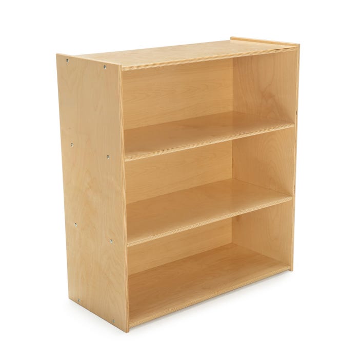 Childcraft ABC Furnishings 3-Shelf Deep Shelf Storage Unit for Classrooms, Wooden, 36 x 16 x 40 Inches