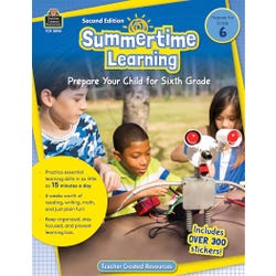 Teacher Created Resource Workbook SummerTime Learning, Grade 6, Item Number 2098937
