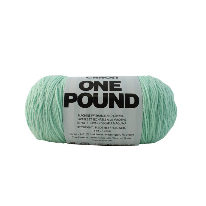 Caron Washable Acrylic Yarn, 1 Pound, 812 Yards, Pale Green