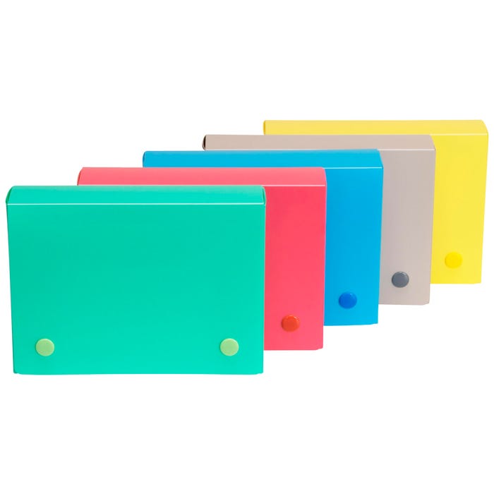 C-Line Polypropylene Index Card Case, 4 x 6 Inches, Assorted Colors