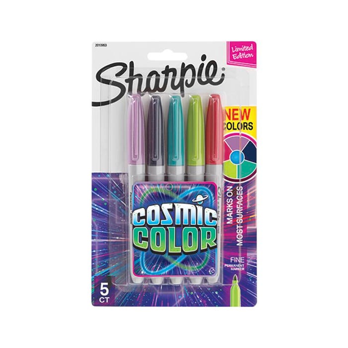 Sharpie Cosmic Color Permanent Markers, Fine Point, Assorted, Pack