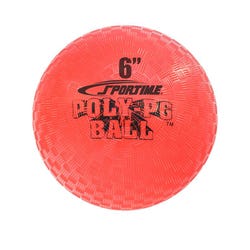 Sportime Poly PG Ball, 6 Inches, Red, Item Number 2095341