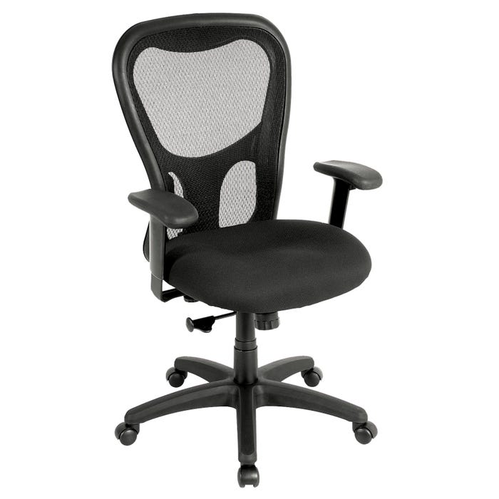 Eurotech Ergohuman High-Back Task Chair with Headrest, Leather, 26-1/2 x 29 x 52 Inches, Black