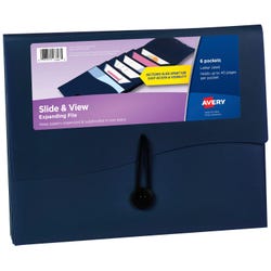 Avery Slide & View Expanding File Folder, 8-1/2 x 11 Inches, Navy 2149662