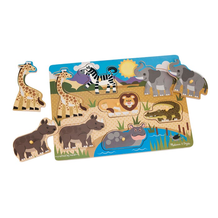 Melissa & Doug Safari Peg Puzzle