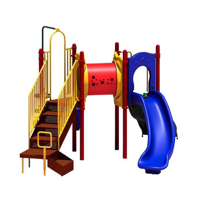 UltraPlay Deer Creek Play Structure with Ground Spike Mounting Kit, Playful Theme
