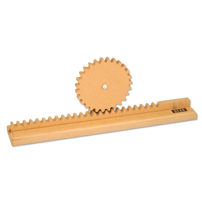 Eisco Simple Machine Gear Rack Model, 15-3/4 L x 2-3/8 W in, Particle Board, Wood