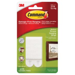 Command Picture Hanging Strip, Medium, White, Pack of 8 2133424