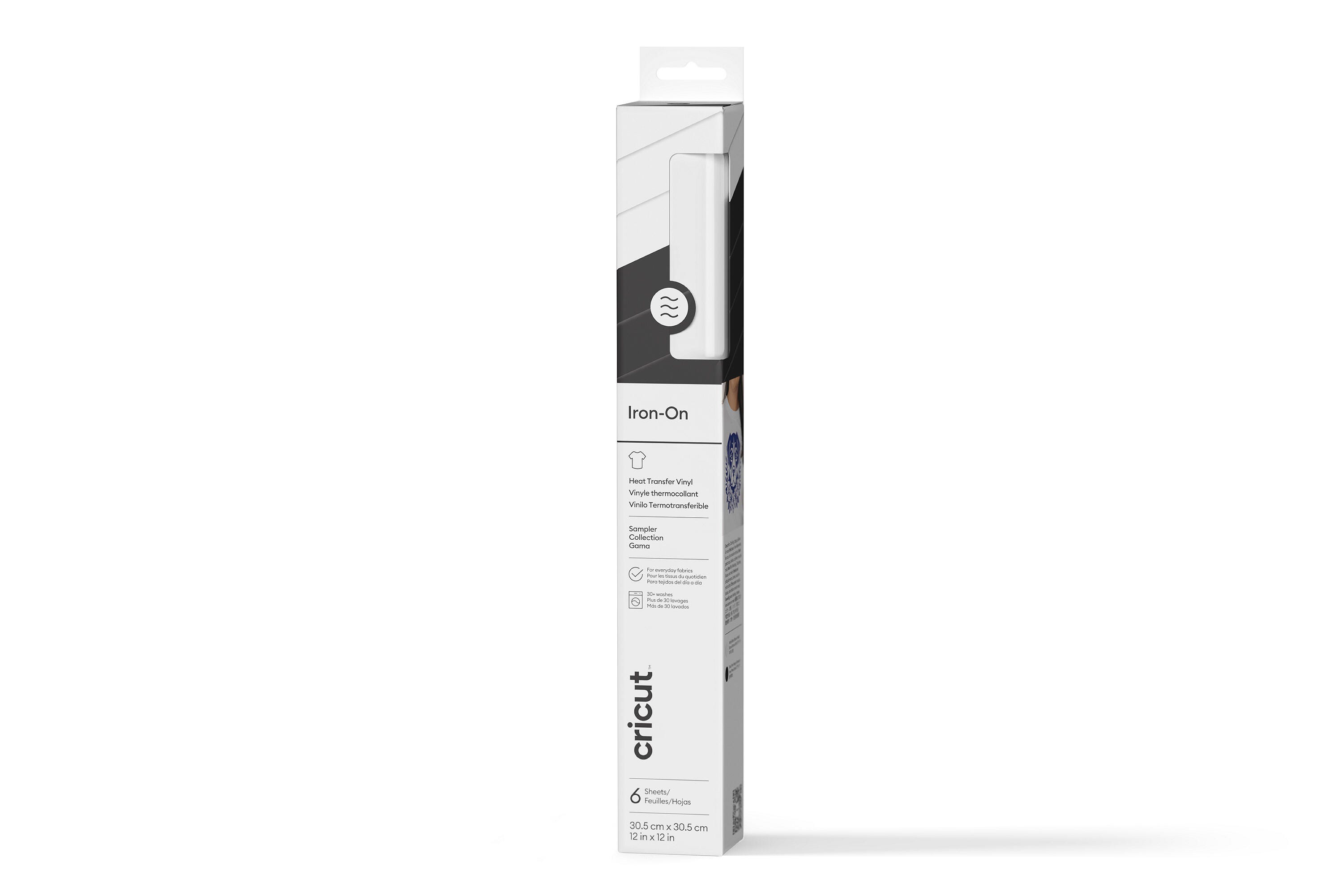 Image for Cricut Everyday Iron-On Sampler, 12 x 12 Inches, Black and White, Set of 6 from School Specialty