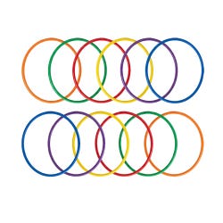 Sportime Kink Free Hoops, Heavy-Duty, 30 Inch, Set of 12
