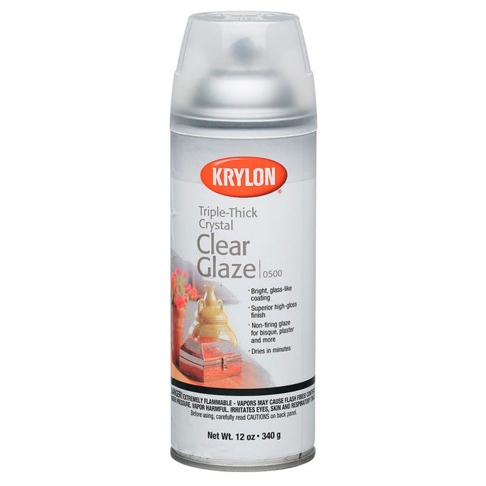 Krylon Triple Thick Crystal Glaze Spray, Clear, 12 Ounces