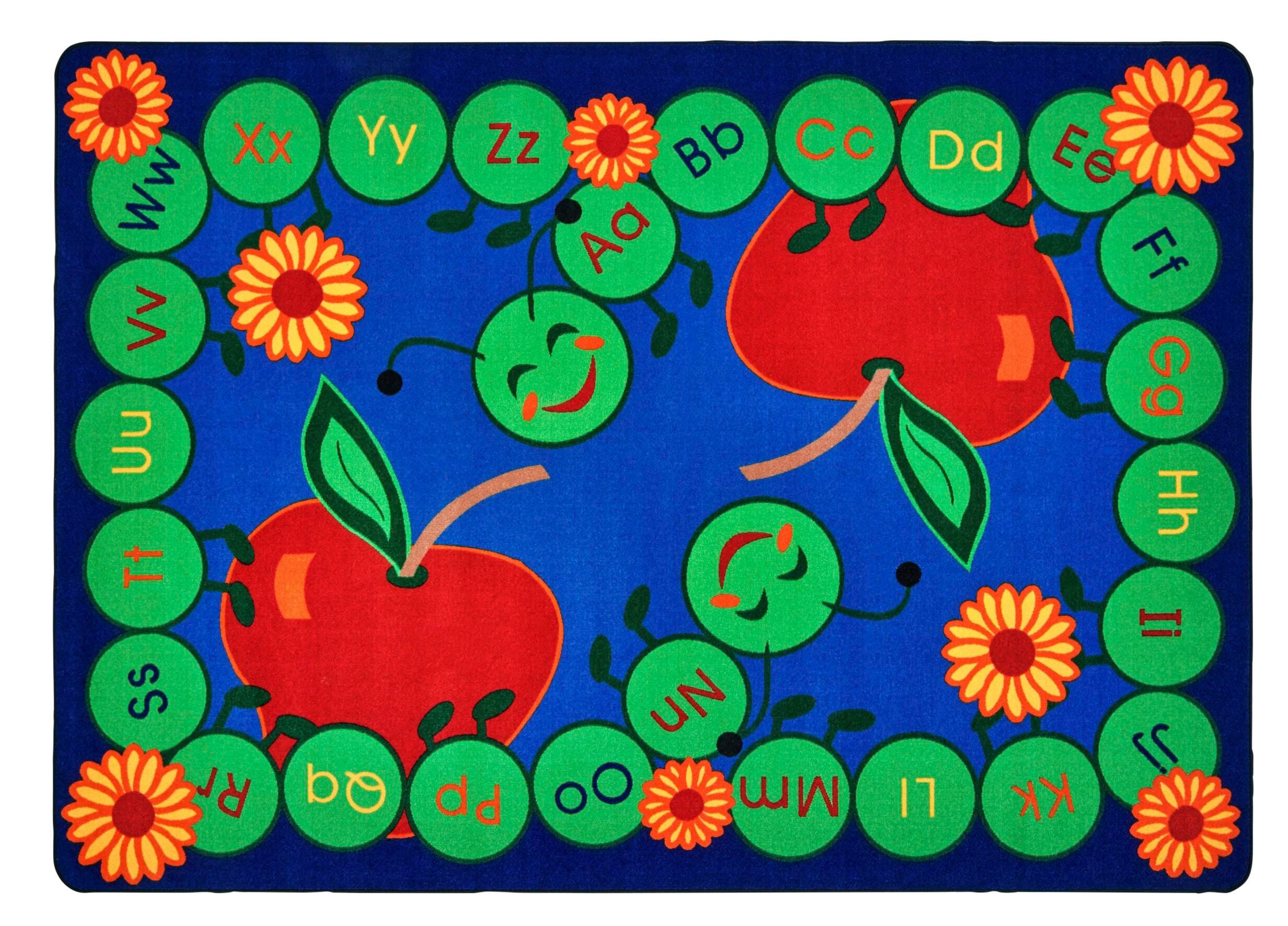 Carpets for Kids Premium ABC Caterpillar Carpet, Rectangle 4002282