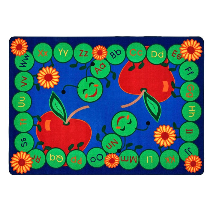 Carpets for Kids Premium ABC Caterpillar Carpet, Rectangle