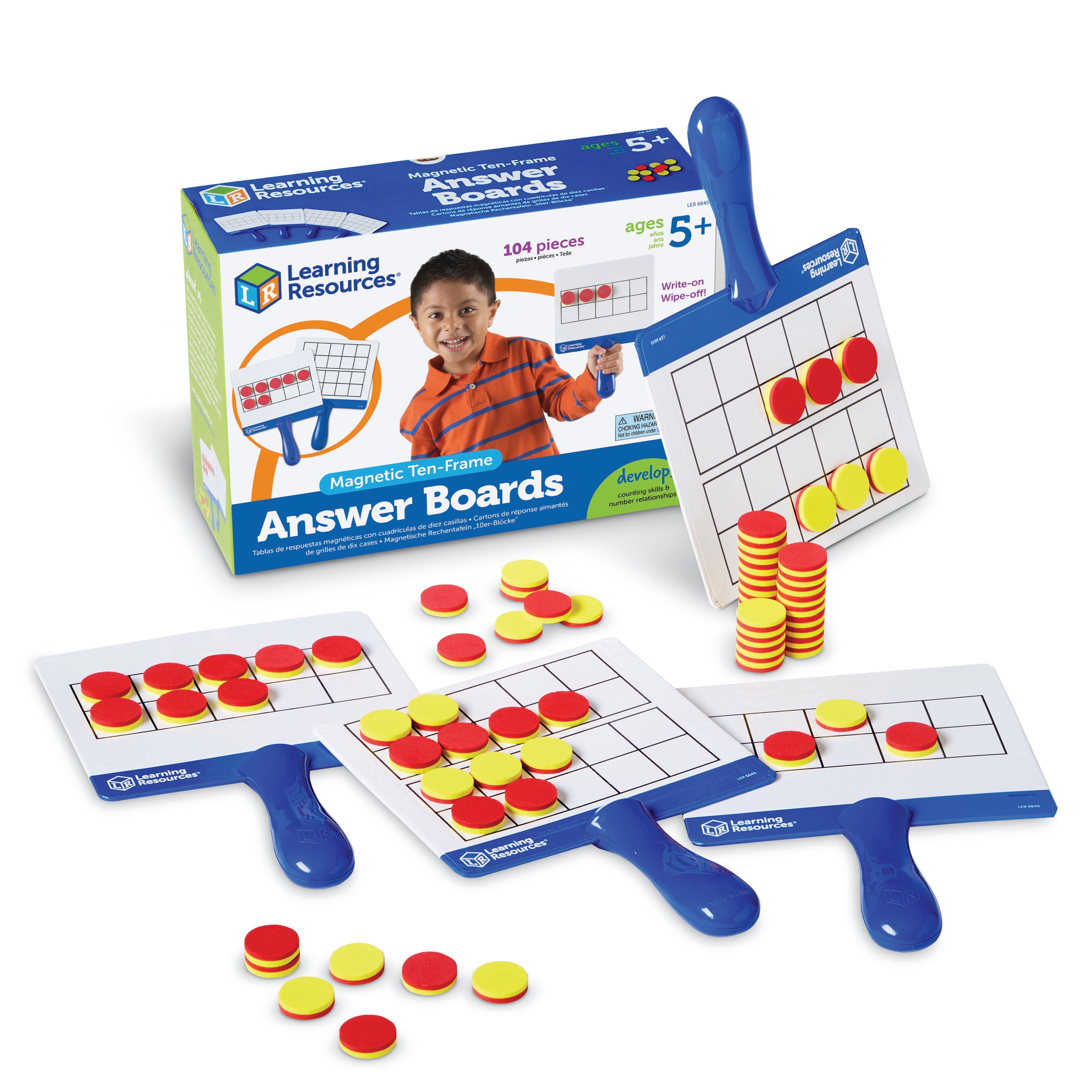 Learning Resources Magnetic Ten-Frame Answer Boards 1370867