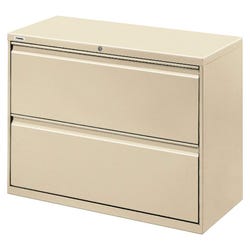 Lorell Lateral File Cabinet, Putty, 42 x 18-5/8 x 28-1/8 Inches