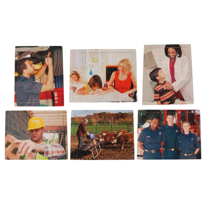 Marvel Education Real Photo Careers Puzzles, Set of 6