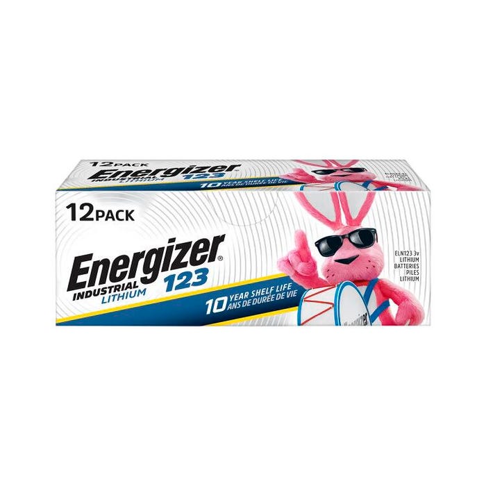 Energizer Industrial 123 Lithium 3V Batteries, Pack of 12