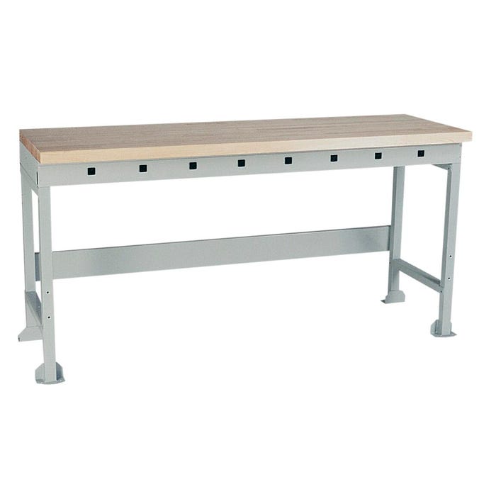 Flexible Montisa Electrical Workbench 36-3/4 in H X 72 in W X 24 in D, 72 X 24 X 1-3/4 in Top, Phenolic Top, Gray