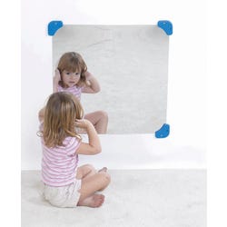 Children's Factory Square Mirror, 30 x 30 x 1/16 Inches, Polyethylene, Item Number 1427835