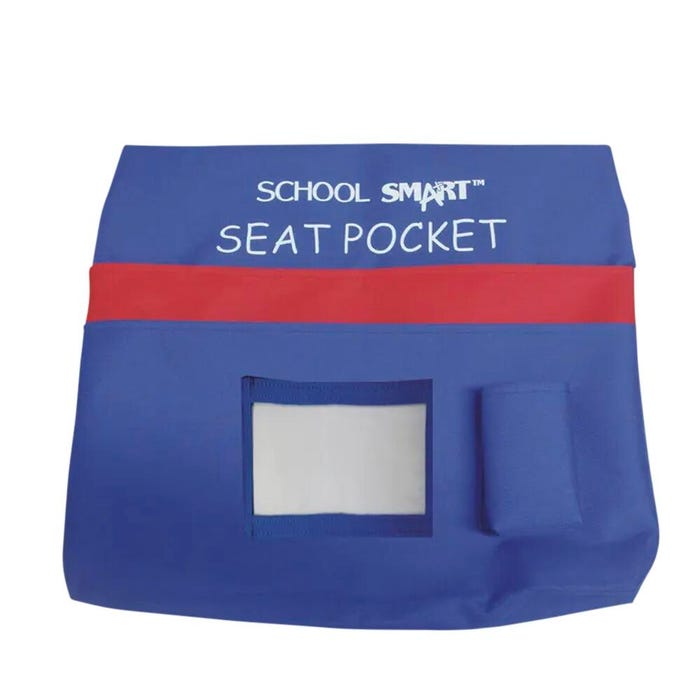 School Smart Seat Pocket, 13 x 14-1/2 Inches, Blue