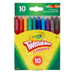 Crayola Mini Twistables Crayons, Assorted Colors, Set of 10, Item Number 2102439