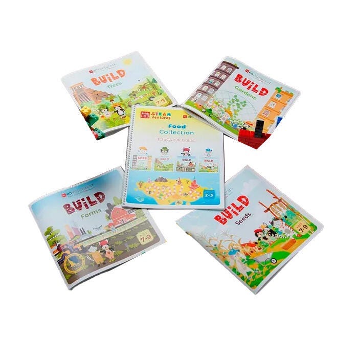 PCS Edventures BrickLAB STEAMventures 10-Student Food Book Bundle, Grades K to 1
