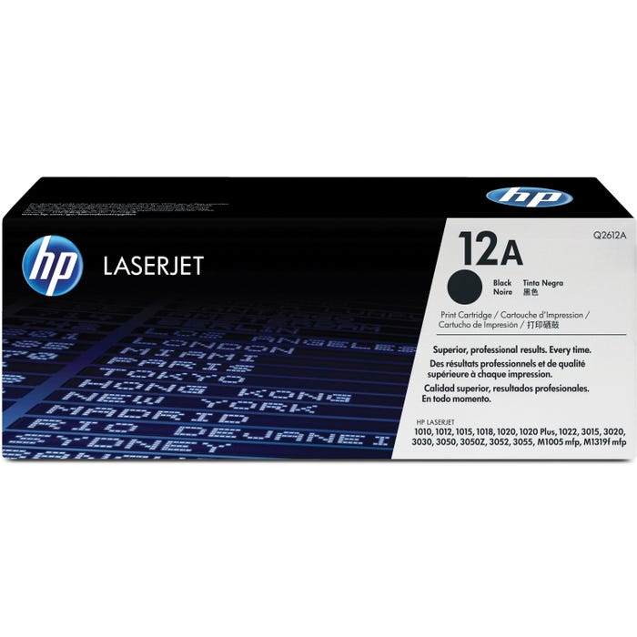 HP 12A Ink Cartridge, Q2612A, Black