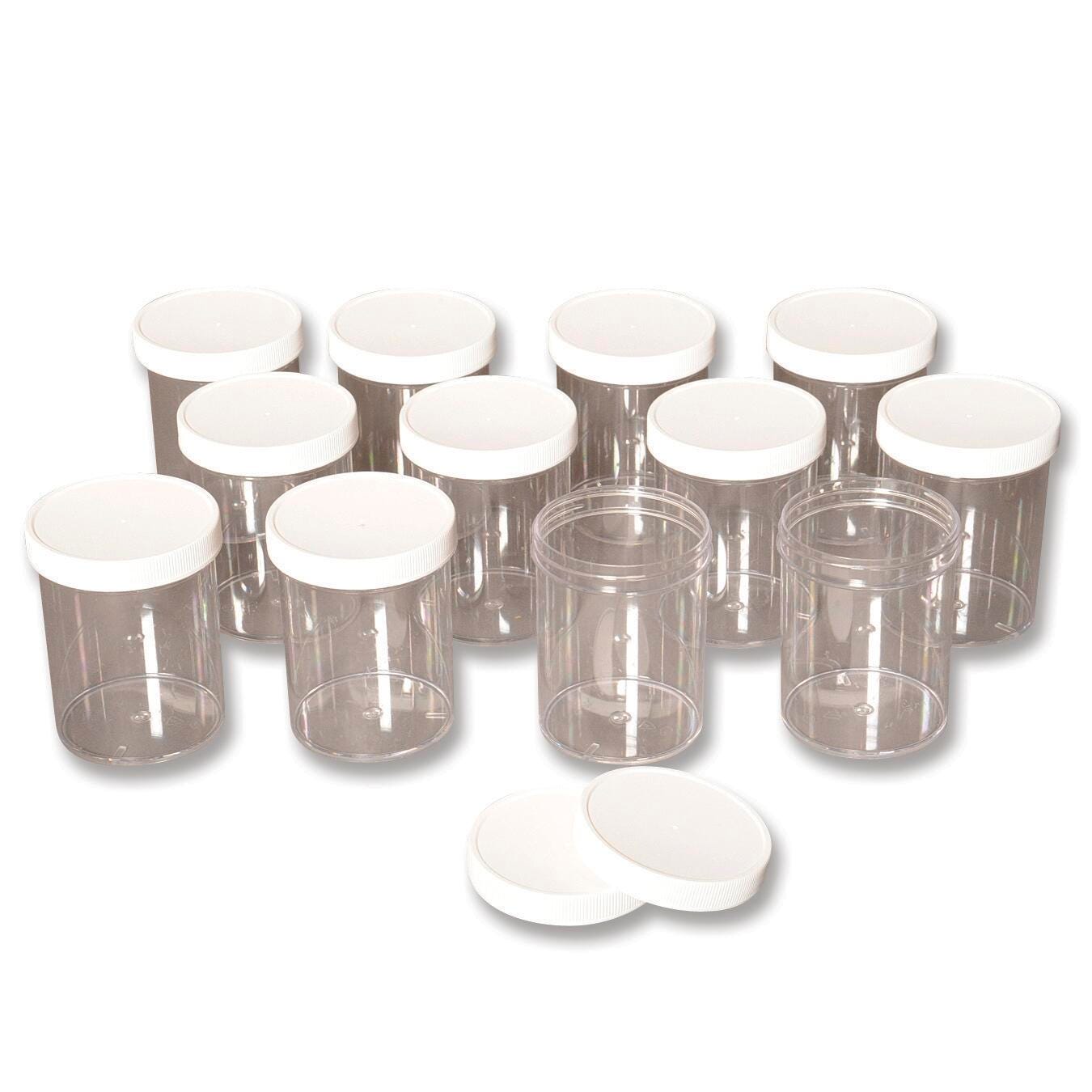 Image for GSC Frey Scientific Unbreakable Jar, 8 oz., Polyethylene Terephthalate Jar, Polypropylene Lid, Pack of 12 from School Specialty