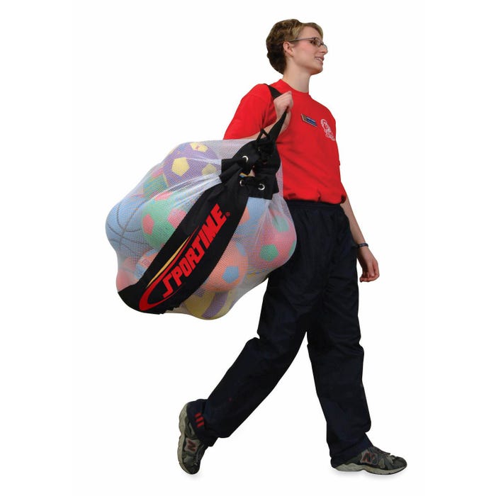 Sportime BigMesh Bag, 18-1/2 x 36 Inches, White/Black