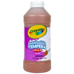 Image for Crayola Artista II Washable Tempera Paint, 1 Pint Bottle, Brown from School Specialty