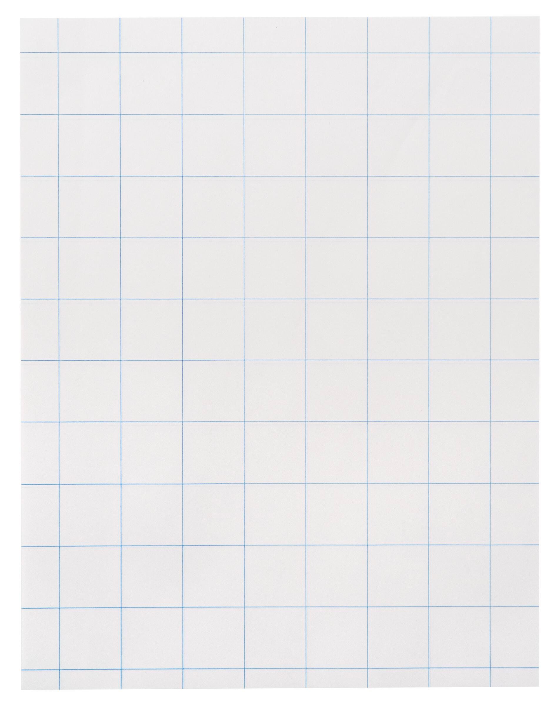 School Smart Graph Paper, 8-1/2 x 11 Inches, 15 lbs, 1 Inch Grids, 500 Sheets 085280