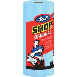 Scott Shop Towel, 1-Ply, Unscented, Blue, Pack of 50 Rolls, Item Number 1330523