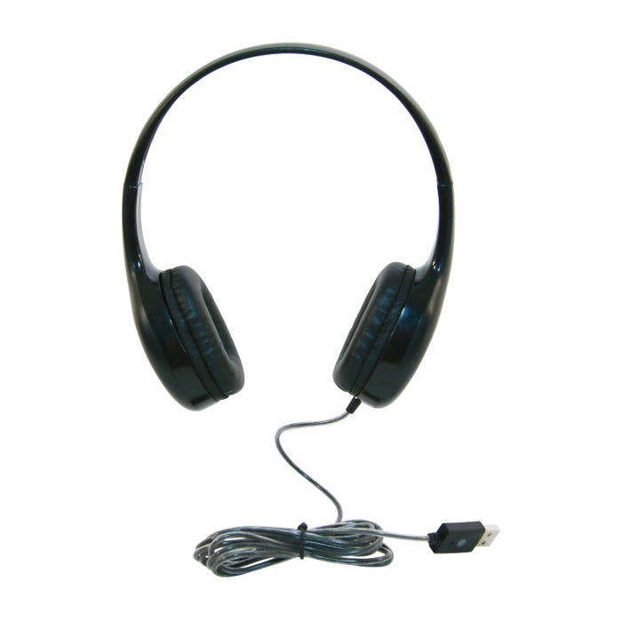 Califone KH-08 USB BK On-Ear Headphones, USB, Black