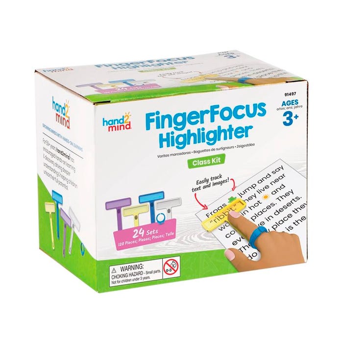 hand2mind FingerFocus Highlighter Class Kit, Set of 24