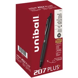 Image for uniball 207 PLUS+, 0.7 mm, Black, Box of 36 from School Specialty