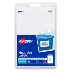 Avery Removable ID Labels, 2 x 4 Inches, Pack of 100 067684