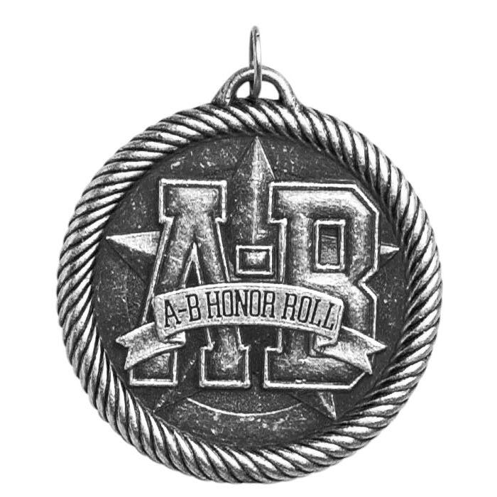 PDU CAT Multi-Level Dovetail/A-B Honor Roll Value Medal, 2 Inches, Solid Die Cast, Bronze