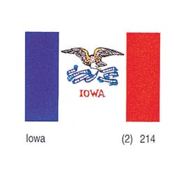 Annin Nylon Iowa Indoor State Flag, 3 X 5 ft, Item Number 023344