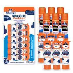 Elmers BlooStick Buddies Disappearing Purple Glue Sticks, Set of 12