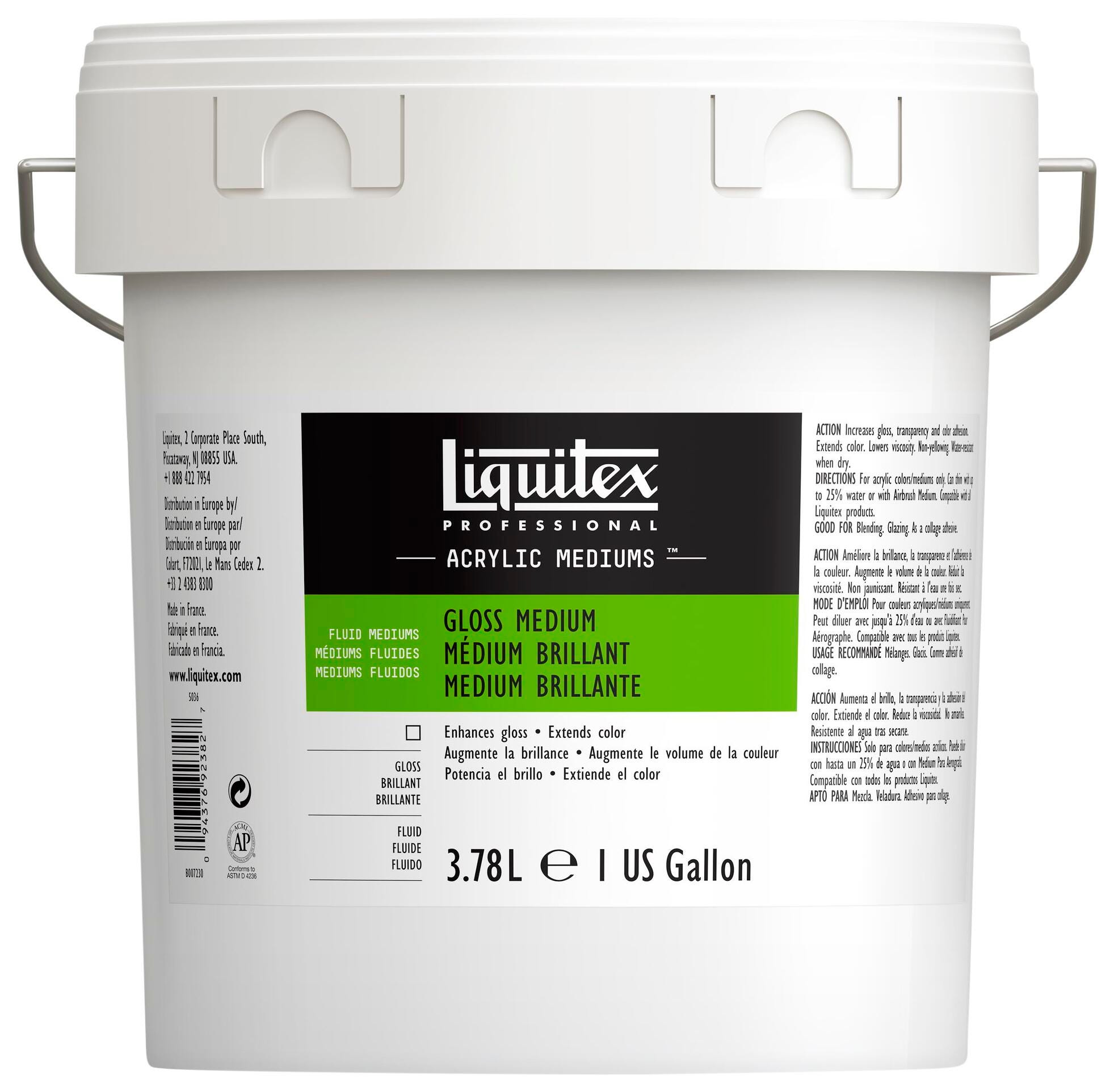 Liquitex Non-Toxic Non-Removable Acrylic Medium, 1 Gallon, Gloss 220878