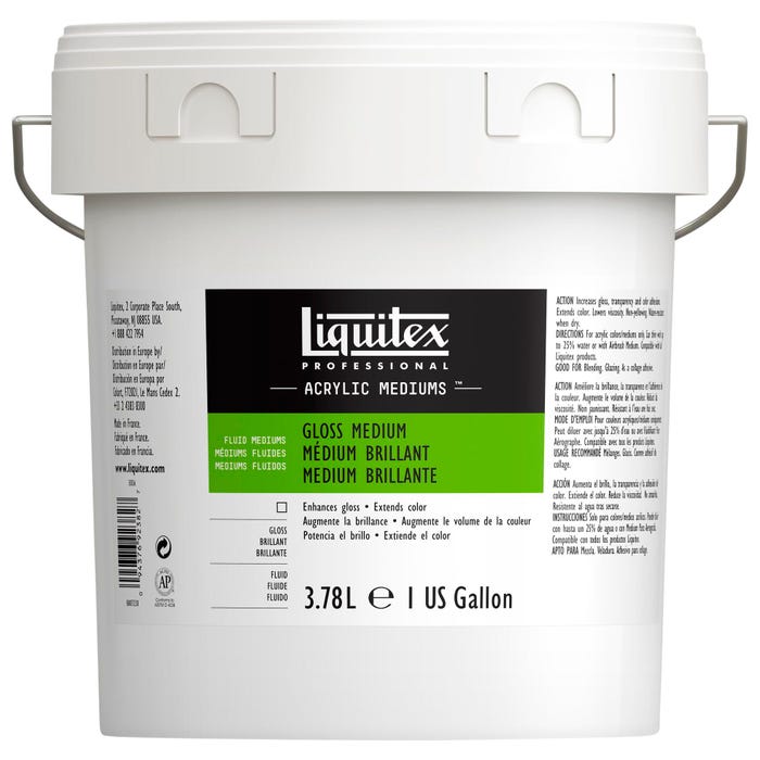 Liquitex Non-Toxic Non-Removable Acrylic Medium, 1 Gallon, Gloss