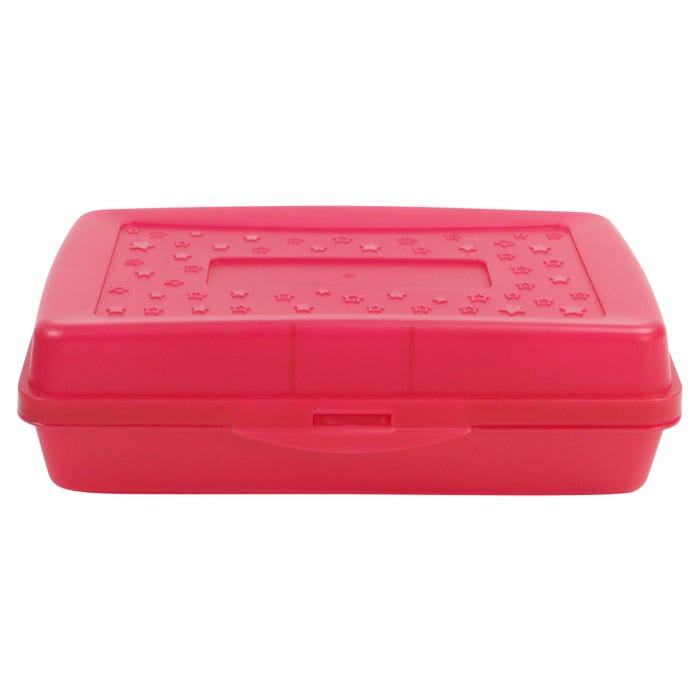 School Smart Standard Pencil Boxes, Red, Pack of 12
