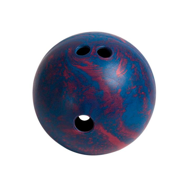Champion Sports Rubber Bowling Ball, 2-1/2 Pounds, Blue and Red Swirl