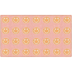 Schoolgirl Style Good Vibes Criss Cross Happy Faces, Rectangle 4002506