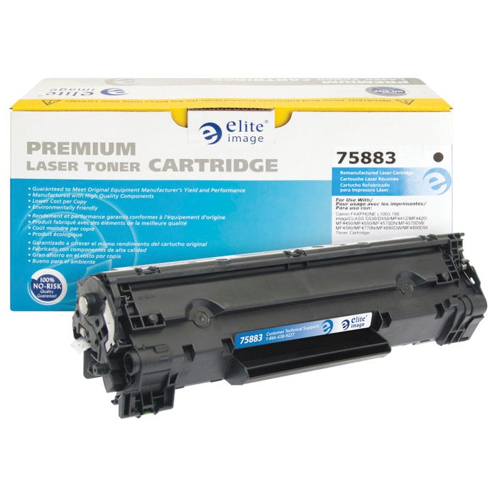 Elite Image Ink Toner Cartridge for Canon 128, Black
